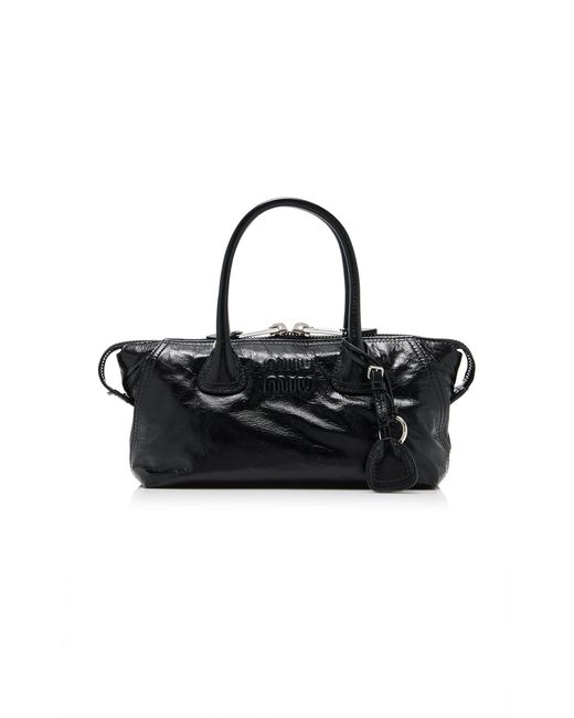 Miu Miu Black Leather Top Handle Bag