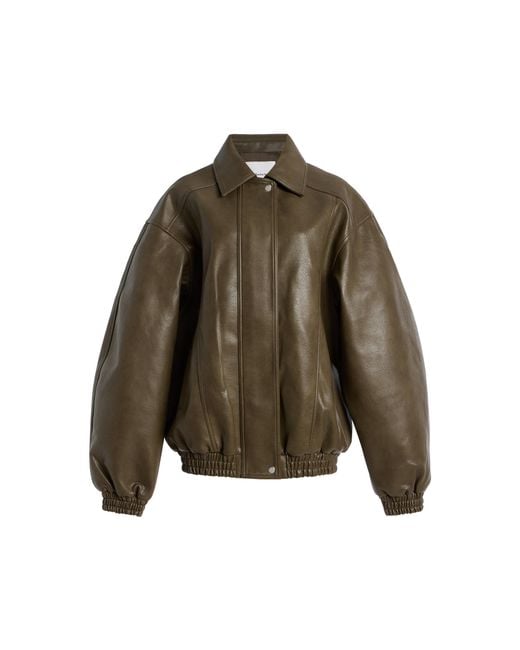 Frankie Shop Brown Prescott Faux Leather Jacket
