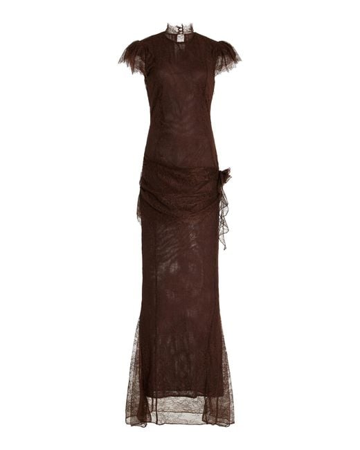 De La Vali Brown Silentenium Maxi Dress