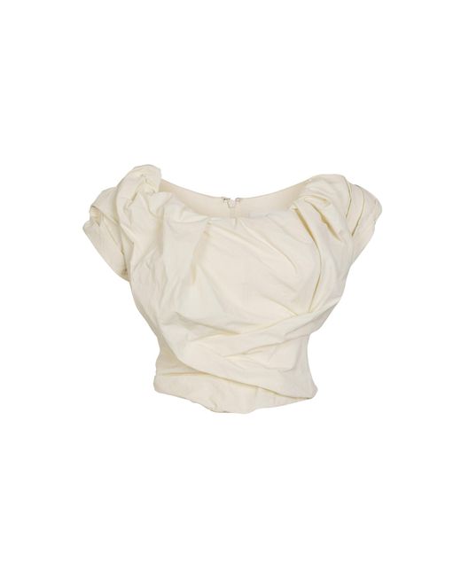 Paris Georgia White Rio Off-The-Shoulder Jersey Top