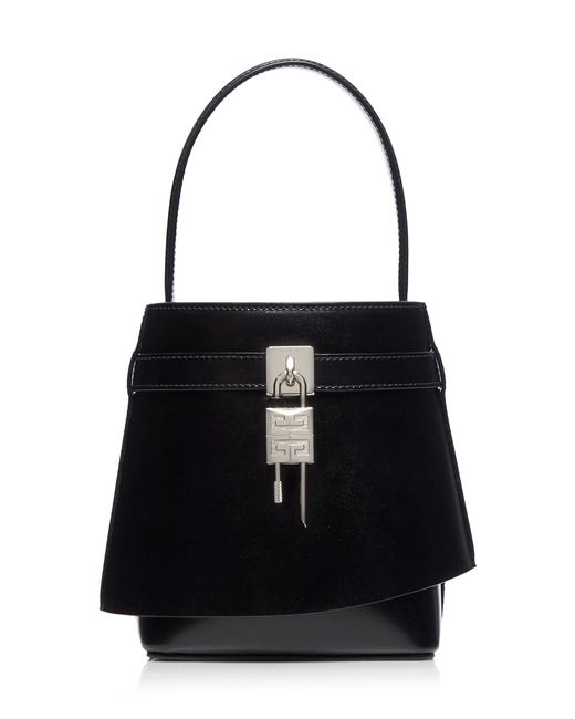 Givenchy Black Lock-detailed Leather Bucket Bag