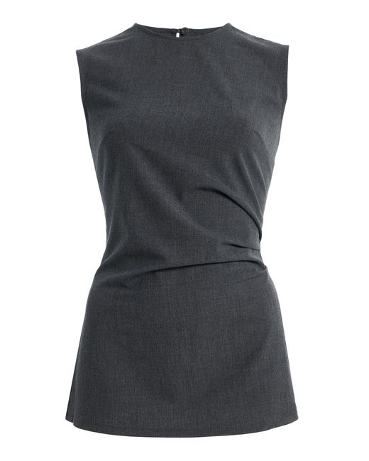 Chorus Black Exclusive Ruched Crepe Top