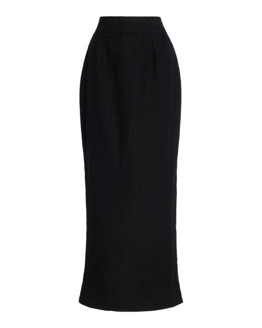 Posse Black Exclusive Emma Linen Maxi Skirt