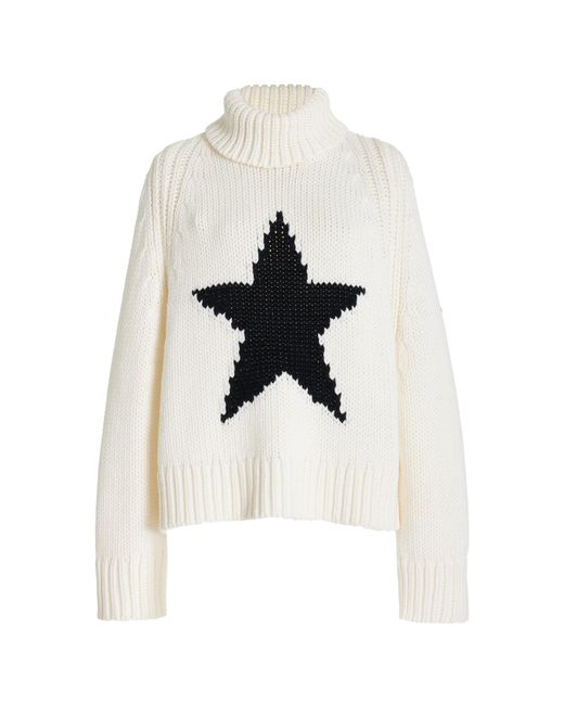 Goldbergh White Beauty Oversized Wool-blend Turtleneck Sweater