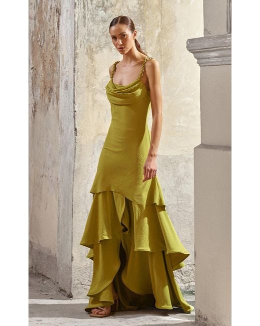 ANDRES OTALORA Inoportuna Tiered Maxi Dress in Green | Lyst Australia ANDRES OTALORA Inoportuna Tiered Maxi Dress in Green | Lyst Australia