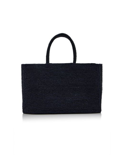 LIE STUDIO Blue The Charlotte Small Raffia Bag