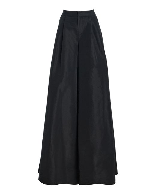 LAQUAN SMITH Black Low-Rise Wide-Leg Pants