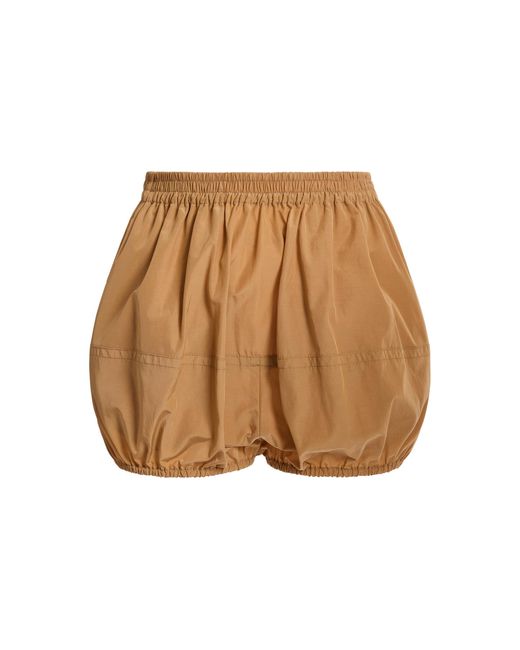 Victoria Beckham Natural Bubble-Hem Taffeta Shorts
