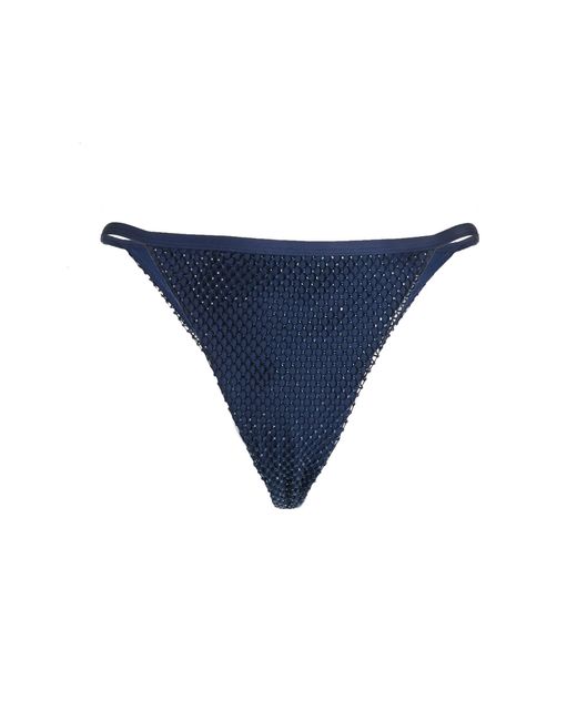 Jonathan Simkhai Blue Moxie Crystal-mesh Bikini Bottom