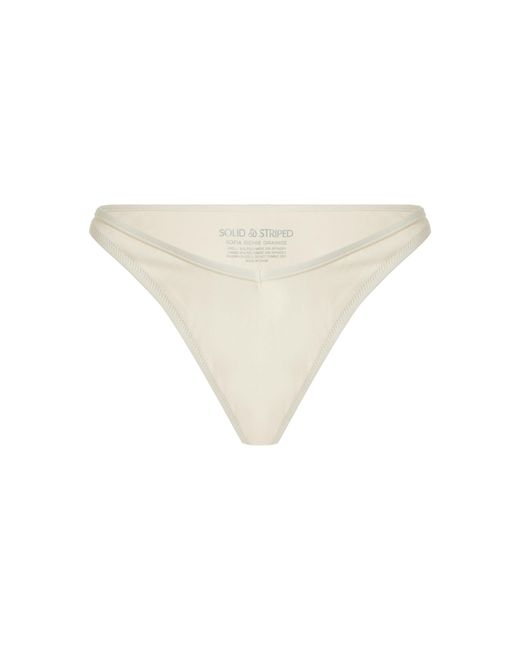 Solid & Striped White X Sofia Richie Grainge Exclusive The Maeve Bikini Bottom