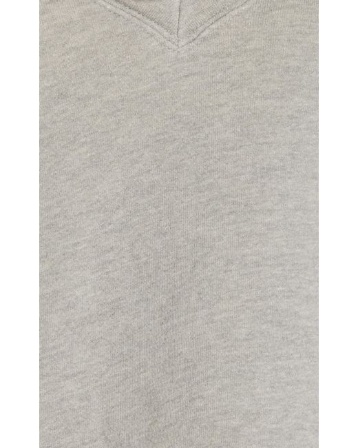 Les Tien White Veronica Off-the-shoulder Cotton Sweatshirt