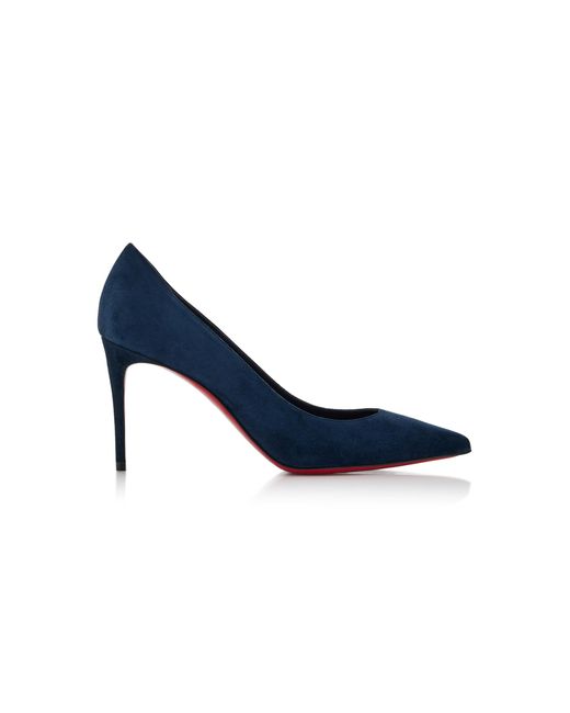 Christian Louboutin Blue Kate 85Mm Veau Velours Pumps
