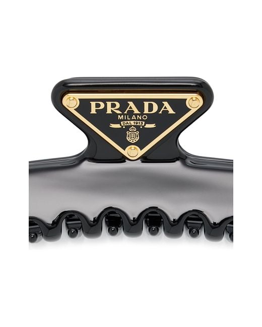 Prada Metal Hair Clip in Black Lyst