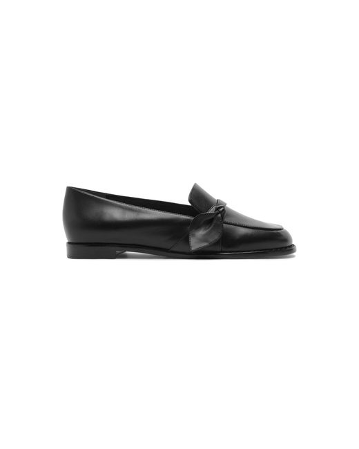 Alexandre Birman Black Magnolia Leather Loafers