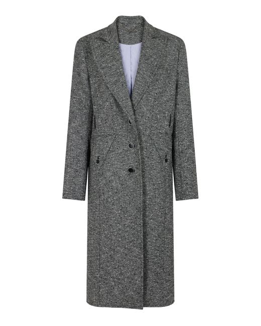 Rabanne Gray Wool-Blend Coat