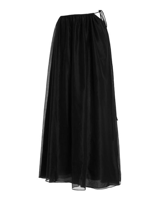 Sir. The Label Lucelia Cotton-silk Midi Skirt in Black | Lyst
