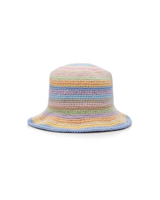 Acne Multicolor Kimma Crocheted Cotton Bucket Hat