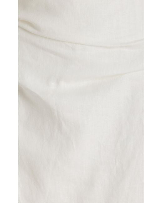 Sir. The Label White Exclusive Noemi Linen Midi Halter Dress