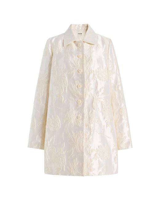 Staud White Halton Jacquard Jacket