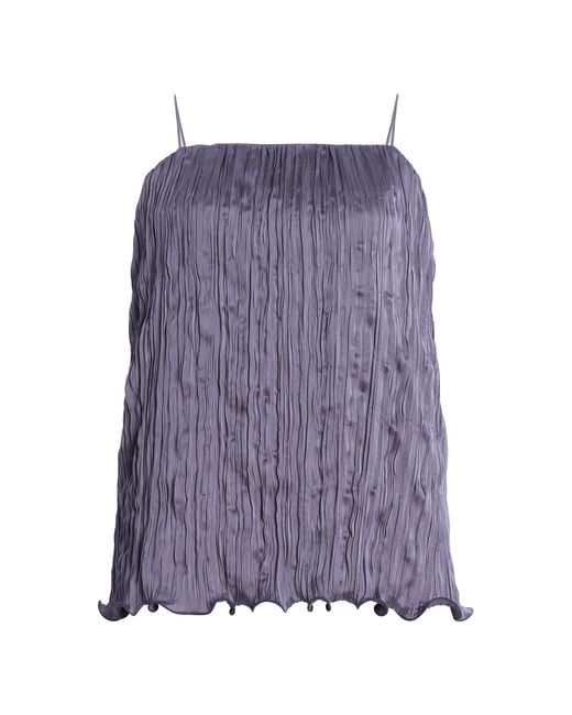 Posse Purple Esme Plisse Cami Top