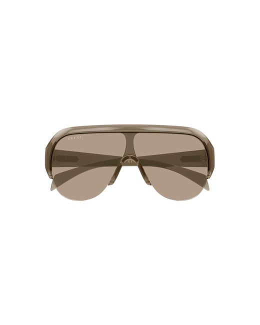 Gucci Natural Aviator-Frame Acetate Sunglasses