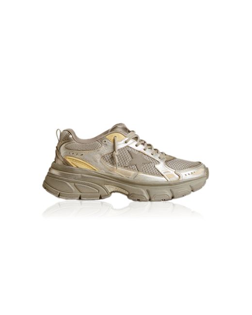 Golden Goose Deluxe Brand Metallic Lightstar Laminated Leather Sneakers