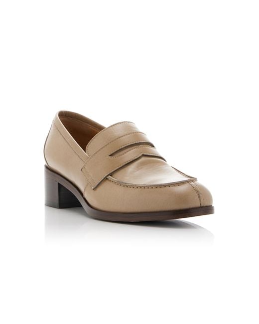 The Row Natural Vera Leather Loafers