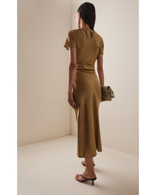 staud marcel silk dress Staud Marcel Silk Dress Earth