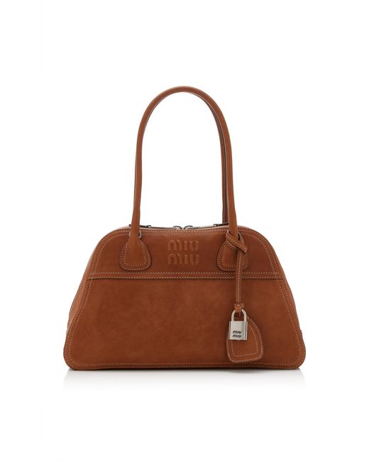 Miu Miu Brown Vivant Suede Bag