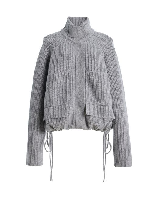 Brandon Maxwell Gray Pace Cashmere Pullover