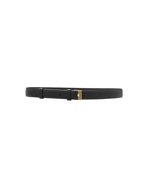 Bottega Veneta Black Simple Leather Belt