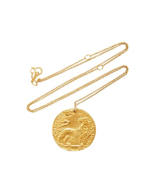 Alighieri Metallic Il Leone 24k Gold-plated Necklace