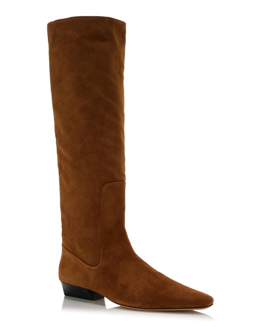 Staud Brown Wally Suede Knee Boots