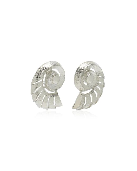 Ben-Amun Metallic Exclusive Summer Silver-tone Shell Earrings