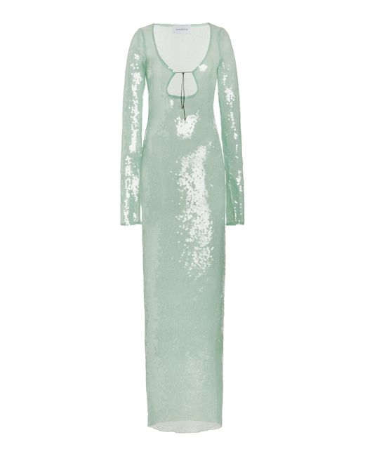 16Arlington Blue Solaria Sequined Maxi Dress