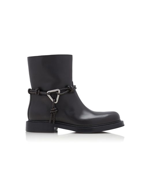 Bottega Veneta Black James Leather Ankle Boots