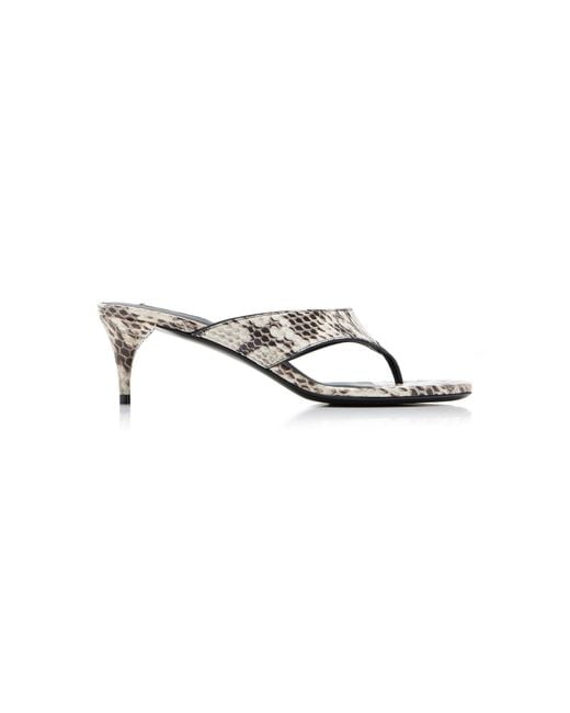 Alaïa Multicolor Infradito Snake-Effect Leather Thong Sandals