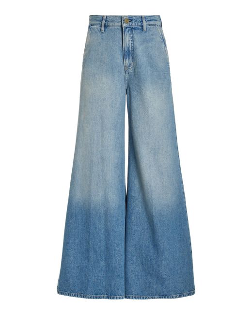 FRAME Blue Rigid High-rise Extra-wide Jeans