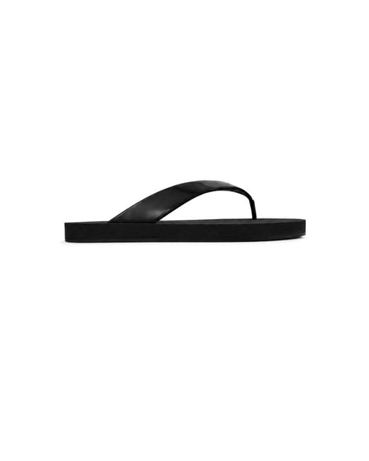 Neous Black Flege Leather Sandals