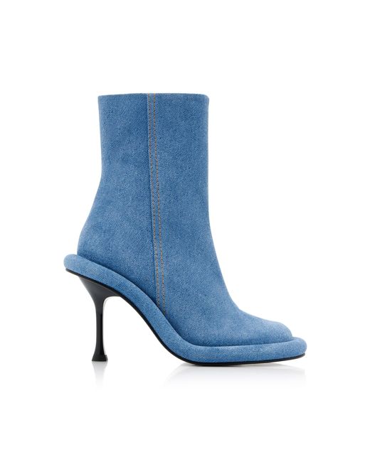 J.W. Anderson Blue Bumper Suede Ankle Boots