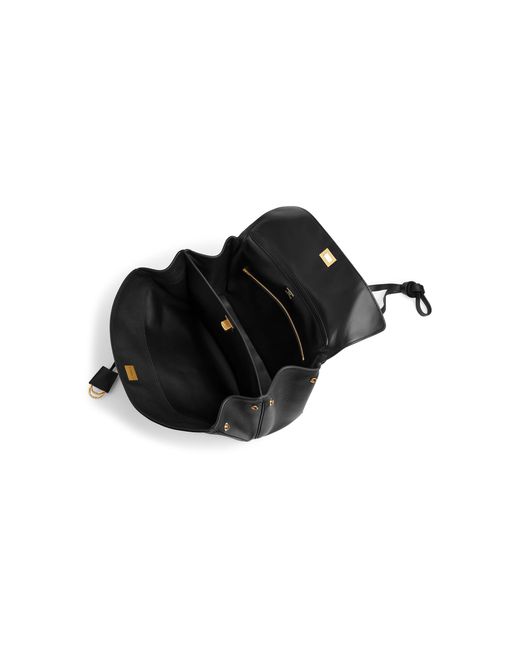 Balenciaga Black Rodeo Medium Grained-Leather Top Handle Bag