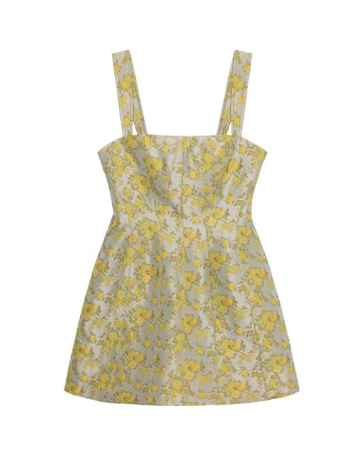 Jonathan Simkhai Yellow Lydia Jacquard Mini Dress