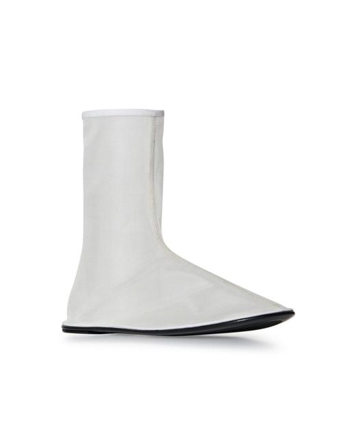 The Row White Sock Mesh Ankle Boots