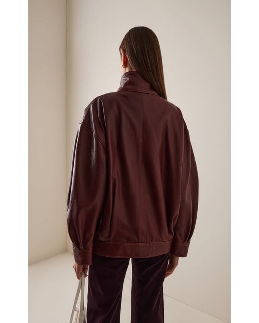 Arma Red Paula Leather Jacket