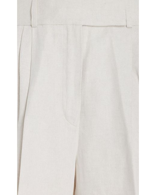Proenza Schouler White Jenny Cotton-linen Shorts