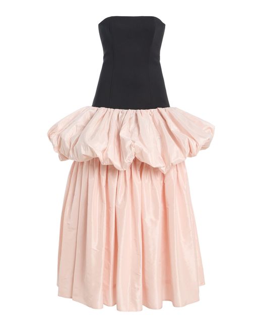 Rosie Assoulin Pink Strapless Daffodil Silk Gown
