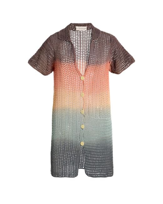 All That Remains Multicolor Exclusive Floyd Crocheted Cotton Mini Shirt Dress