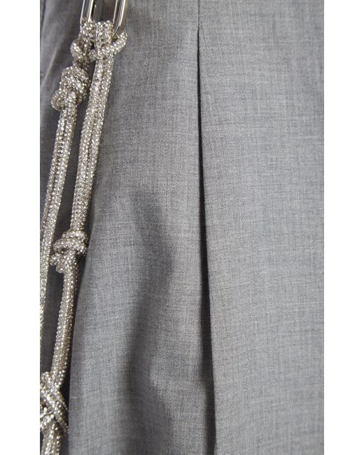 DARKPARK Gray Phebe Wide-leg Stretch-cotton Pants