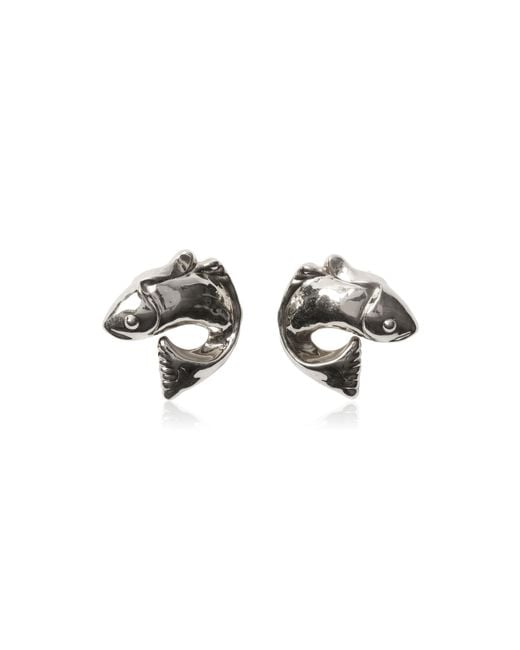 Jacquemus Metallic Les Boucles Poisson Copper-Brass Earrings