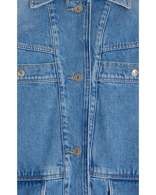 Isabel Marant Paolo Cotton Jacket in Blue | Lyst Australia
